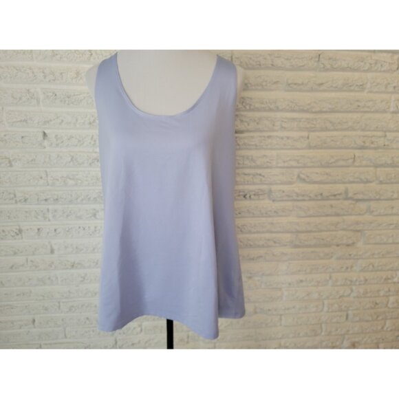 Pure Jill Womens Top Extra Large XL Tank Blue Racerback Stretchy BLU73E - Picture 1 of 8